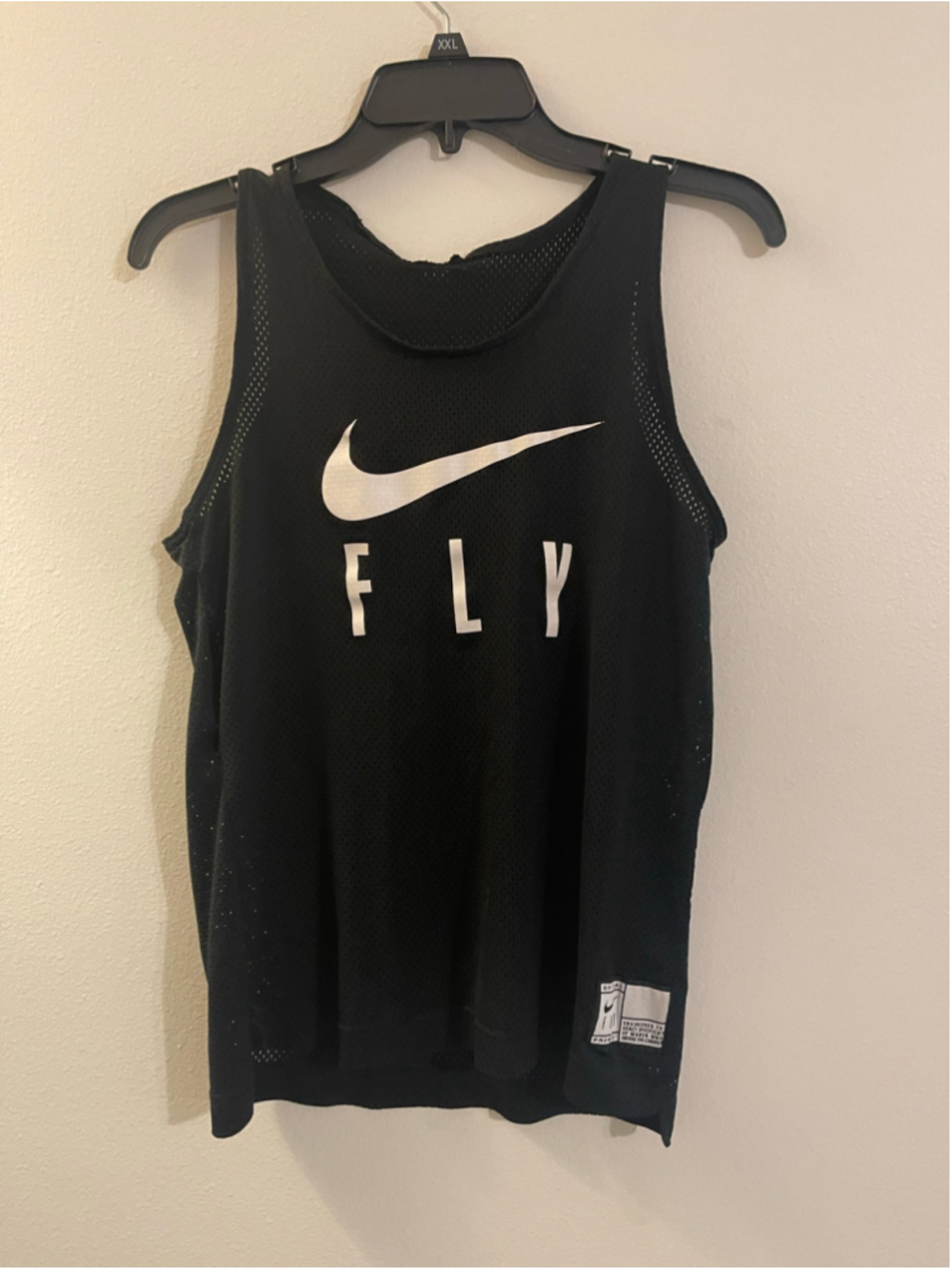 Men's Nike Fly Mesh Tank Top Black White Size S